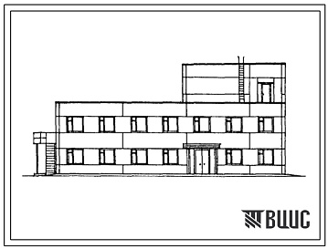 Фасады Типовой проект 416-4-107.86 Здание бытовых помещений на 150 рабочих с буфетом