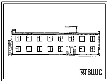 Фасады Типовой проект 416-5-3 Казарма ВОХР. Тип 3