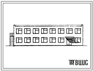 Фасады Типовой проект 416-3-8 Машиносчетная станция для ЦСУ СССР. Стены из кирпича.