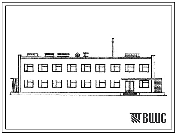 Фасады Типовой проект 416-4-41 Бытовые помещения для 100 станционных рабочих.