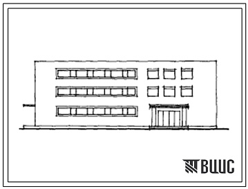 Фасады Типовой проект 416-4-66 Здание бытовых помещений на 250 рабочих для леспромхозов