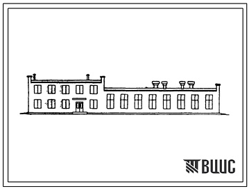 Фасады Типовой проект 416-7-98 Подсобный корпус для хлебоприемных пунктов 3 группы