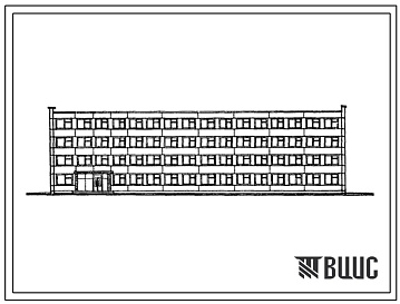 Фасады Типовой проект 416-4-72 Служебно-техническое здание для грузовых дворов с бытовыми помещениями на 300 человек (в конструкциях серии ИИ-04)