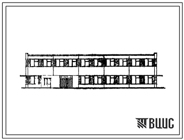 Фасады Типовой проект 416-7-103 Подсобный корпус для хлебоприемных пунктов 1 и 2 групп (из сборных железобетонных конструкций)