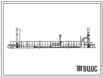 Фасады Типовой проект 409-21-43 Конвейерная роликовая печь для обжига изделий культурно-бытового назначения из керамики.