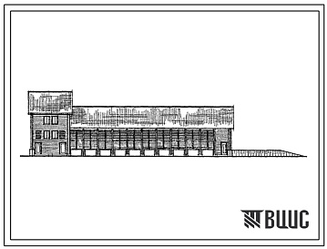 Фасады Типовой проект 411-1-29 Амбар для шишек емкостью 100 тонн.