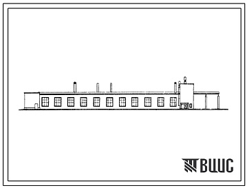Фасады Типовой проект 409-21-18 Кирпичный завод для колхозного строительства мощностью 3 млн. штук кирпича в год. Вариант с камерными сушилками. (Производственный корпус).