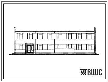 Фасады Типовой проект 501-6-14.83 Объединенное служебно-техническое здание для грузовых дворов с бытовыми помещениями на 50 человек.