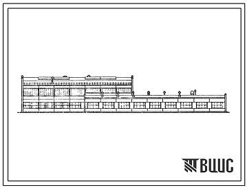 Фасады Типовой проект 501-276 Корпус с мастерскими для текущего ремонта и техобслуживания машин механизмов и автотранспортных средств для стационарной звеносборочной базы