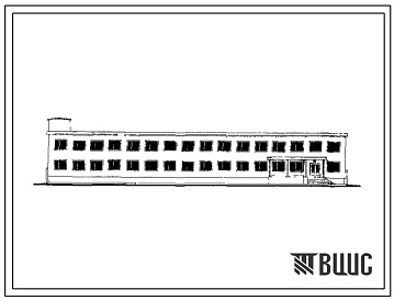 Фасады Типовой проект 501-13 Объединенное здание административно-бытового назначения для грузовых дворов с переработкой 160 вагонов в сутки.