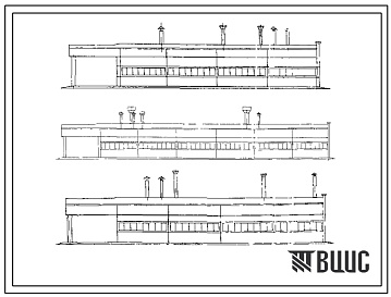 Фасады Типовой проект 501-16 Служебно-технические здания. Типы 1-3.