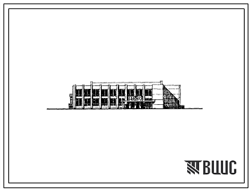 Фасады Типовой проект 261-12-173 Клуб с залом на 400 мест. Для строительства в IВ климатическом подрайоне, II и III климатических районах.