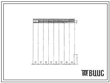 Фасады Типовой проект 702-44 Силосные корпуса типа СКМФ 6х48 хлебоприемного элеватора емкостью 100 тыс.т.
