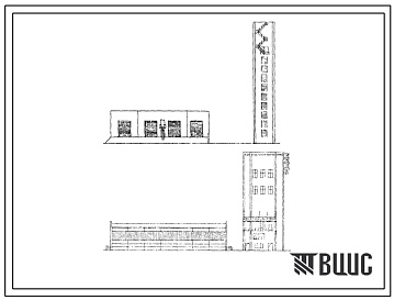 Фасады Типовой проект 702-45 Устройства для разгрузки и погрузки зерна хлебоприемного элеватора емкостью 100 тыс.т.