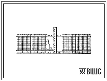 Фасады Типовой проект 702-8 Хлебоприемный элеватор монолитной конструкции емкостью 25-50 тыс.т типа ЛМ-4х175-68.