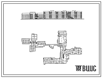 Фасады Типовой проект 254-3-14 Главный корпус дома-интерната больничного типа для престарелых и инвалидов на 400 мест