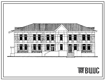 Фасады Типовой проект 253-4-51.86 Сельская амбулатория на 100 посещений в смену