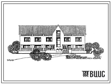 Фасады Типовой проект 254-4-37.83 Сельская амбулатория на 100 посещений в смену. Для строительства во 2В климатическом подрайоне белорусской ССР