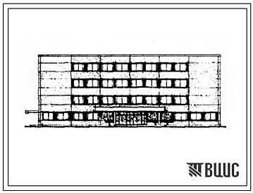 Фасады Типовой проект 416-1-101 Здание административно-бытовое межотраслевого назначения для  I В и II групп производственных процессов на 1300 человек.