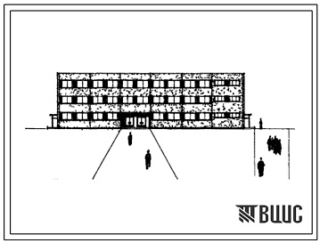 Фасады Типовой проект 416-1-77 Здание административно-бытовое межотраслевого назначения для Iв и II групп производственных процессов на 600 человек.