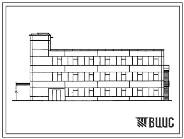 Фасады Типовой проект 416-1-113 Административно-бытовой корпус для межрайонных баз общего назначения с товарооборотом 15 млн. руб. в год