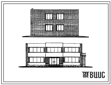 Фасады Типовой проект 416-1-61 Контора лесхоза
