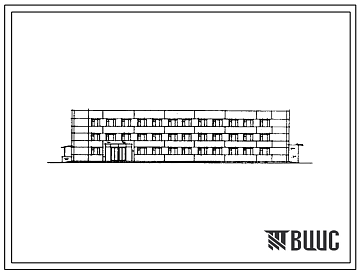 Фасады Типовой проект 416-1-172.86 Административно-бытовой корпус АТП на 400 легковых автомобилей-такси с закрытой стоянкой