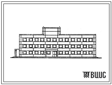 Фасады Типовой проект 416-1-140.83 Административно-бытовой корпус книжной базы с библиотечным коллектором с годовым грузооборотом 6 тыс. т