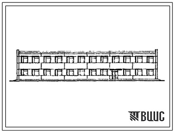 Фасады Типовой проект 416-1-97 Служебно-бытовой корпус для продпромбаз (панельный вариант).