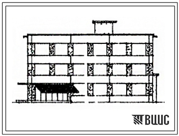 Фасады Типовой проект 416-1-45 Контора с лабораторией для хлебоприемных пунктов 1 и 2 групп (из сборных железобетонных конструкций)