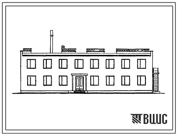 Фасады Типовой проект 416-1-29 Служебно-техническое здание для оформления и обработки перевозочной документации на 200-400 отправок в сутки.