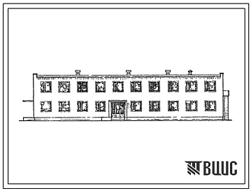 Фасады Типовой проект 416-1-17  Объединенное здание административно-бытового назначения для грузовых дворов с переработкой 100 вагонов в сутки.