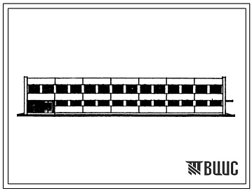 Фасады Типовой проект 416-1-84 Административно-бытовой корпус на 200 человек для базы минеральных удобрений и химических средств защиты растений р/о «Сельхозтехника».