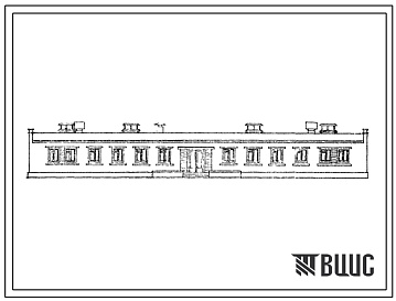 Фасады Типовой проект 416-1-6 Служебно-бытовое  здание с кирпичными стенами на 120 человек для нижних складов леспромхозов.
