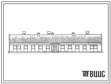 Фасады Типовой проект 416-1-12  Служебно-бытовое здание на 120 человек для нижних складов леспромхозов.
