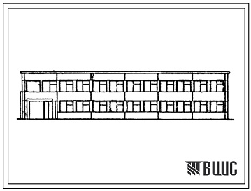 Фасады Типовой проект 416-1-68 Административный корпус для грузовой автостанции на 1500 т отправлений в сутки