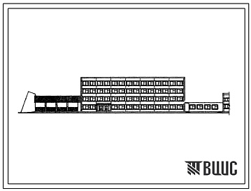 Фасады Типовой проект 416-1-66 Административно-бытовой корпус гаража на 200 автобусов с закрытой стоянкой