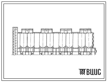 Фасады Типовой проект 409-29-11/72 Элеватор для хранения цемента (распределительная установка) емкостью 30 тыс. т. в районах концентрированного потребления цемента