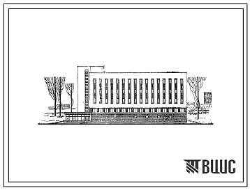 Фасады Типовой проект 602-50 Здание АТС на 10000 номеров с узловым оборудованием и административными службами