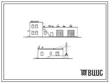 Фасады Типовой проект 603-61 Здания производственной базы аварийно-профилактической службы для РРЛ