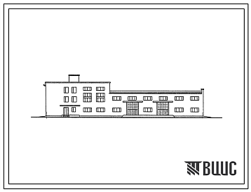 Фасады Типовой проект 604-5 Подсобно-технический корпус при телецентрах.
