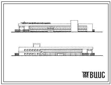 Фасады Типовой проект 506-93 Аэровокзал на 200 пассажиров для внутрисоюзных линий