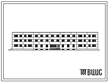 Фасады Типовой проект 163-23-83.86 Общежитие на 117 мест для рабочих и служащих