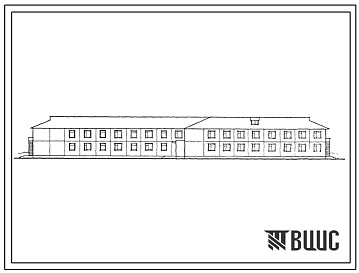 Фасады Типовой проект 161-48-55с.86 Общежитие на 100 мест (для рабочих и служащих)