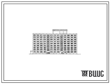 Фасады Типовой проект 161-60-7  Девятиэтажное общежитие на 585 человек.