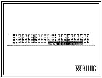 Фасады Типовой проект 164-80-42п 4-этажное общежитие на 400 мест для рабочих, служащих, студентов и учащихся профтехучилищ. Для строительства в несейсмических районах, на грунтах 2 типа просадочности.