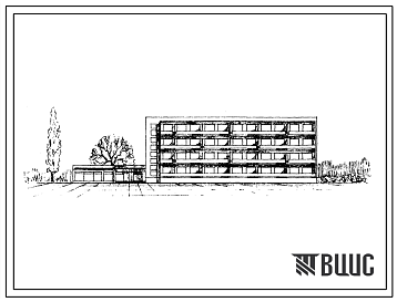 Фасады Типовой проект 164-80-11П Четырехэтажное общежитие на 200 мест для рабочих, служащих, студентов и учащихся профтехучилищ.