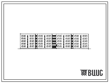 Фасады Типовой проект 164-114-16с Пятиэтажное общежитие на 380 мест для студентов высших учебных заведений, рабочих и служащих с вариантом для учащихся средний и профессионально-технических учебных заведений, для строительства в 1В, 1Д, 2А, 2Б климатических подр