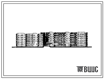 Фасады Типовой проект 164-68-5 Пятиэтажное общежитие на 404 места. Для строительства в 1А и 1Г климатических подрайонах