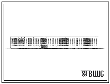 Фасады Типовой проект 164-80-24м 4-этажное 4-секционное общежитие на 569 мест (в составе комплекса) для строительства в 1 строительно-климатической зоне, в районах с вечномерзлыми грунтами.